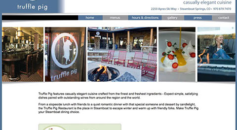 Truffle Pig Website - Design By Creative Bearings